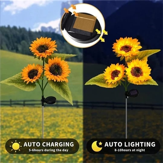 🌻2025 Spring Hot Sale🔥🔥Waterproof Solar Sunflower Light