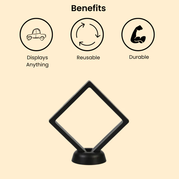 3D Floating Frame Display Holder Stands Storage Box