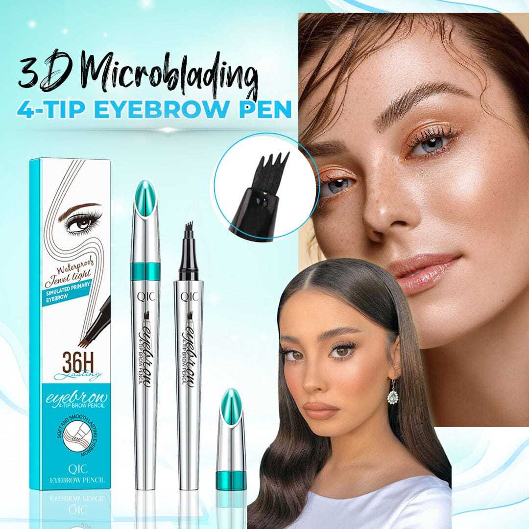 🔥2024 Hot Sale🔥3d Waterproof Microblading Eyebrow Pen 4 Fork Tip Tat