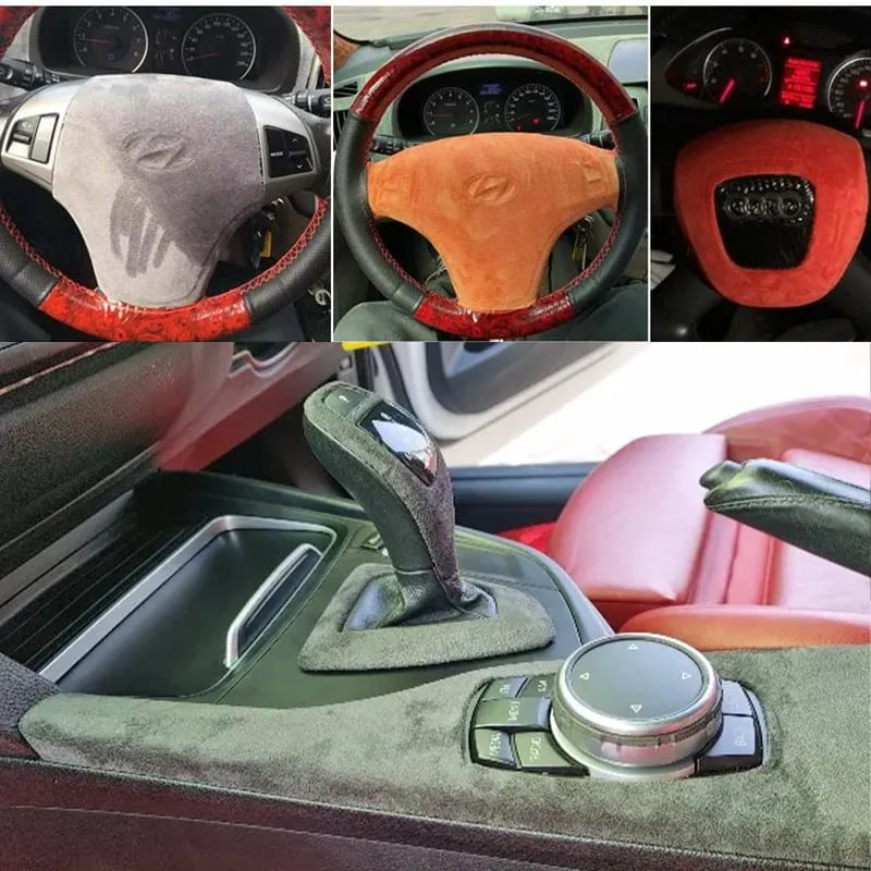 Microfiber Suede Fabric self Adhesive car Wrapping Film Imitation Leat