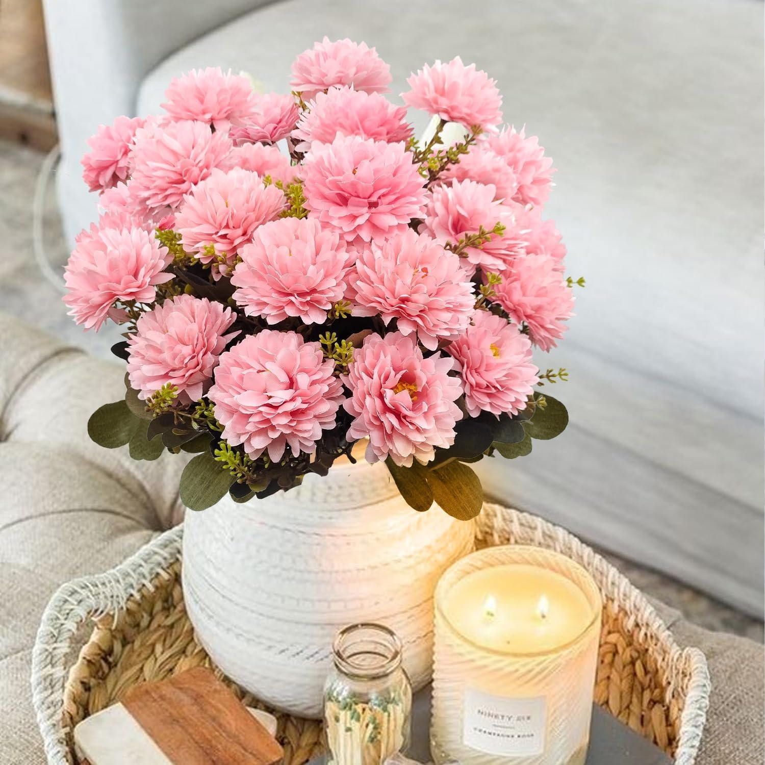 🔥$9.98 On Sale Today Only🌼- Artificial Outdoor Sunset Mums Flowers