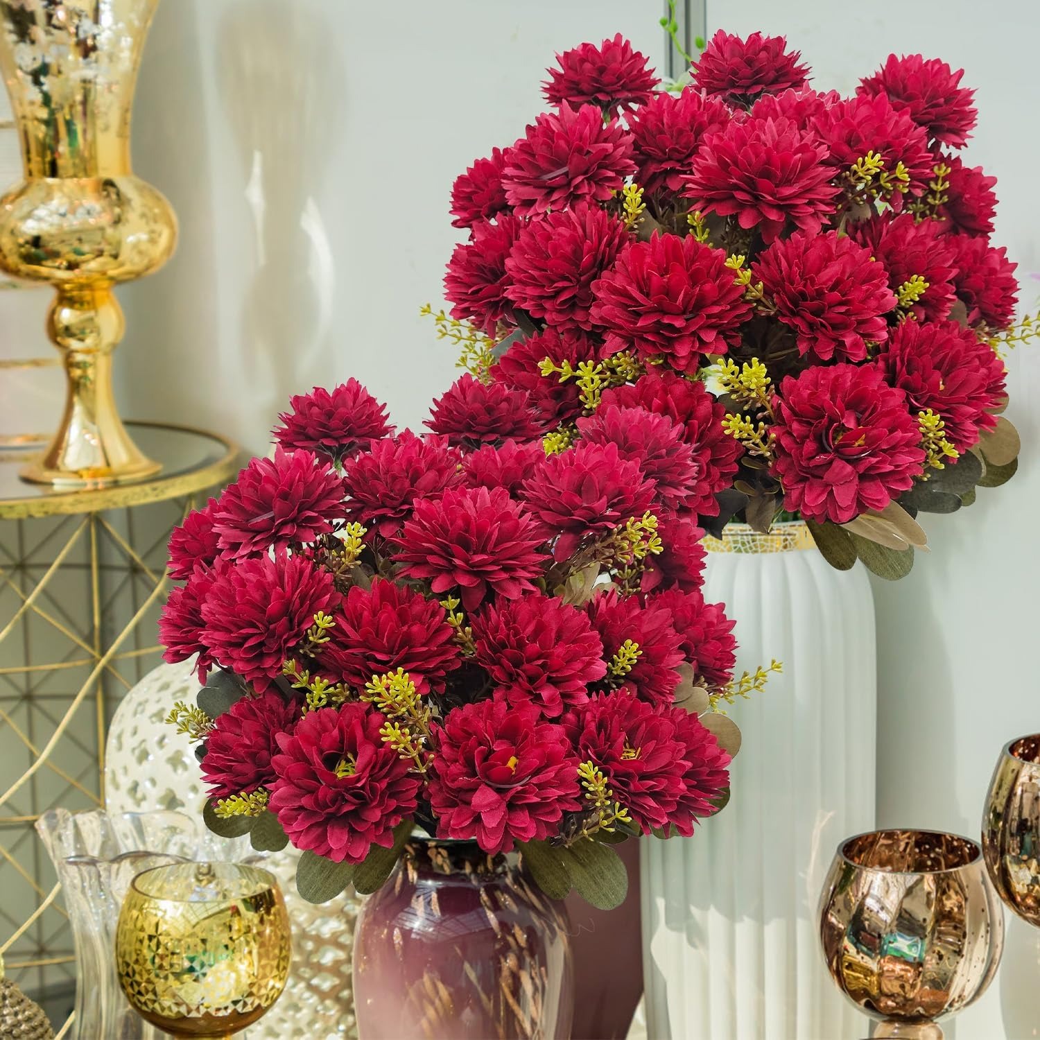 [Copy]💥$9.98 On Sale Today Only🌼- Artificial Outdoor Sunset Mums Flowers - UV resistant, Waterproof, Windproof