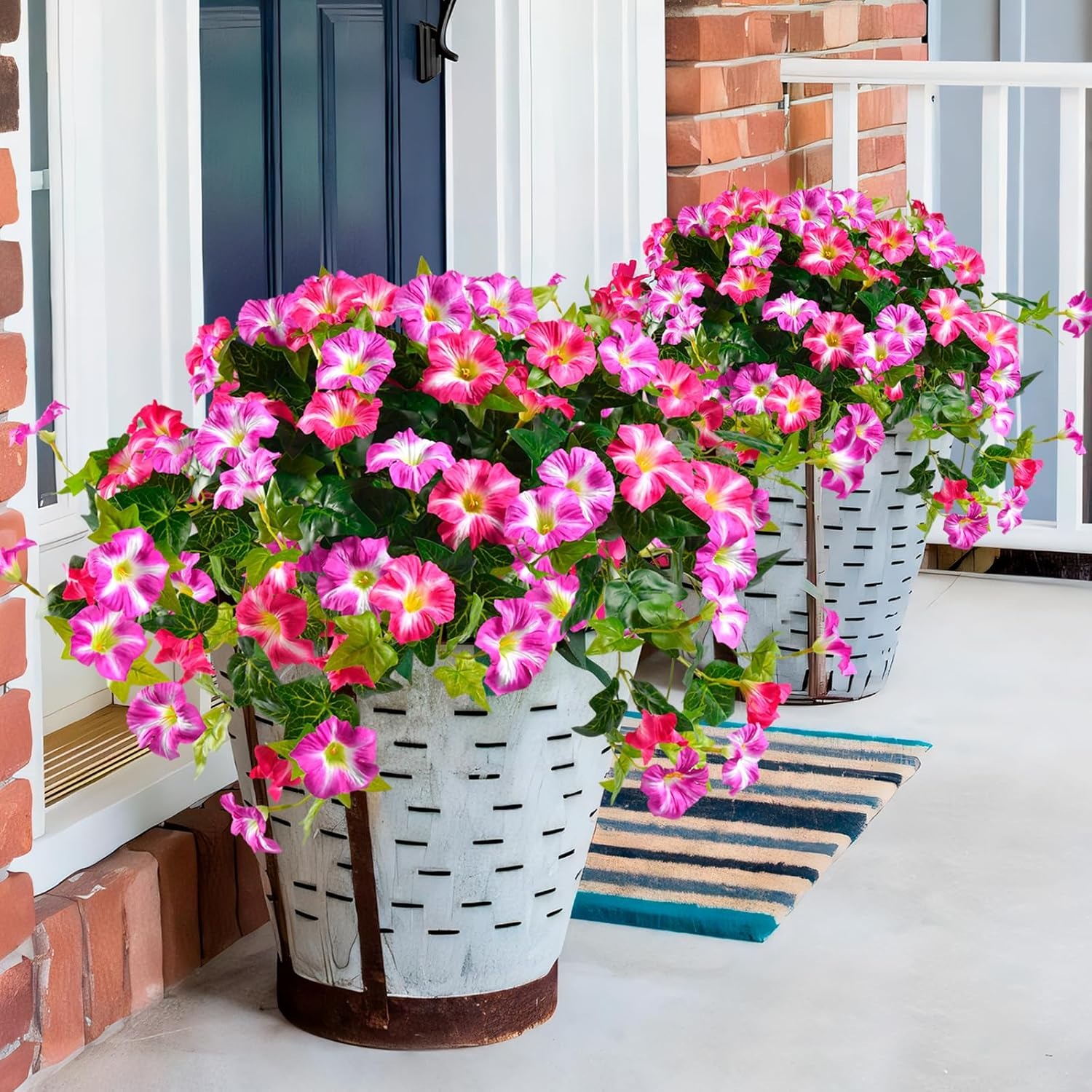 💐 Spring Faux Petunias Silk Flower UV Resistant No Fade Floral 🌺