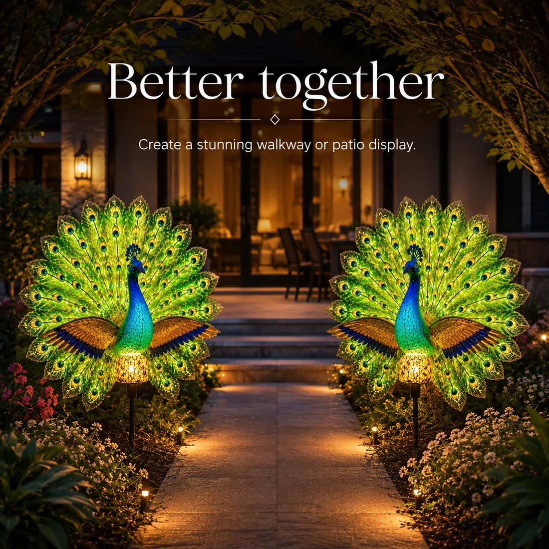 🦚Solar Peacock Garden Sculpture