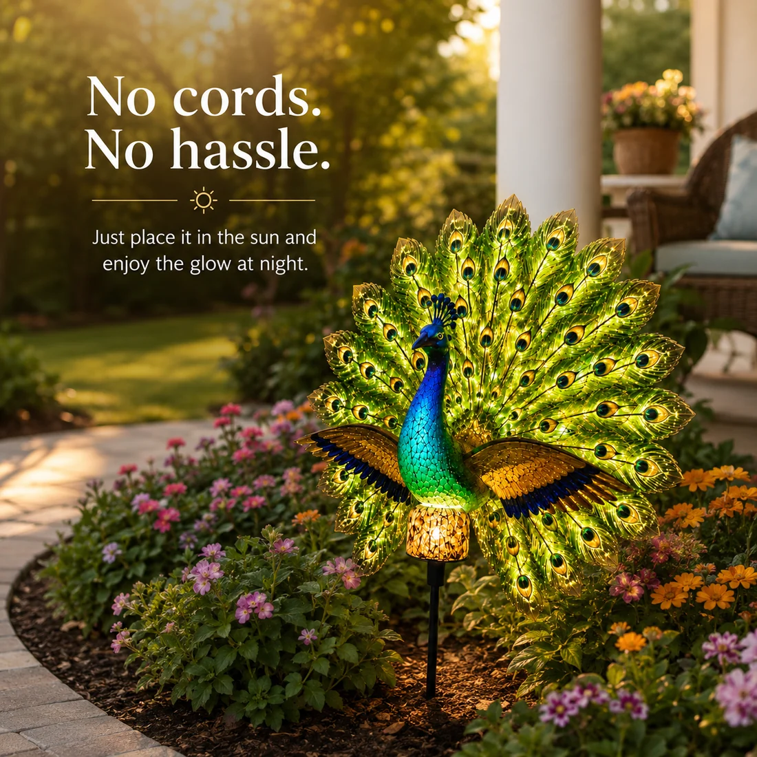 🦚Solar Peacock Garden Sculpture