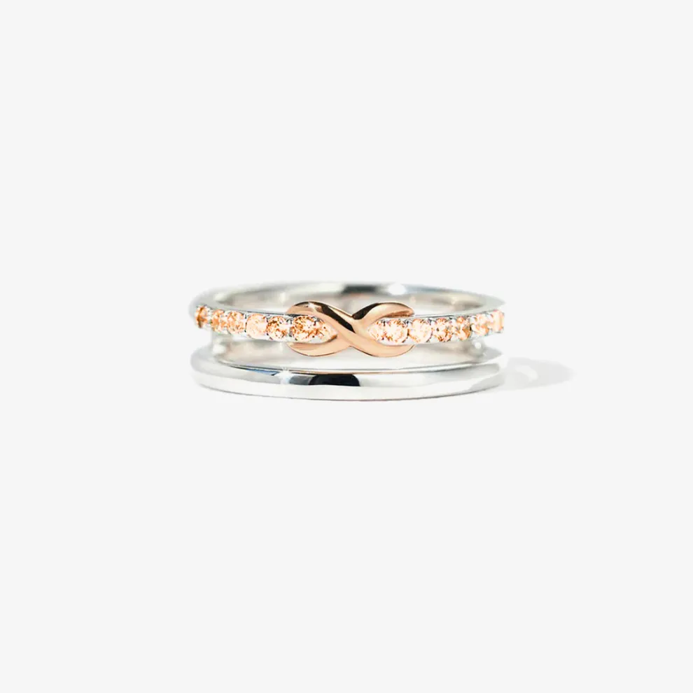 Acute Myeloid Leukemia Awareness Orange Infinity Ring