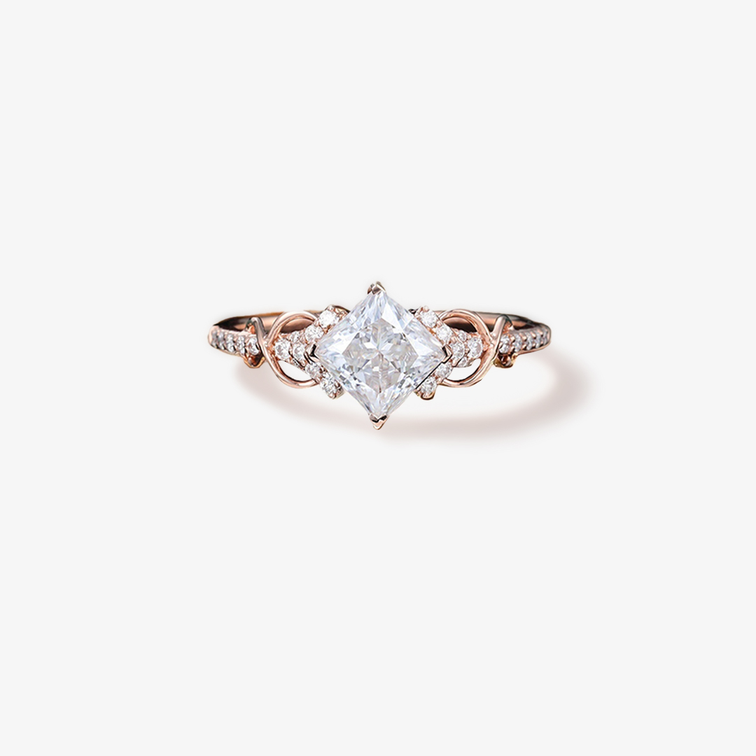 It's OK To Not Be OK Princess Cut Moissanite Ring