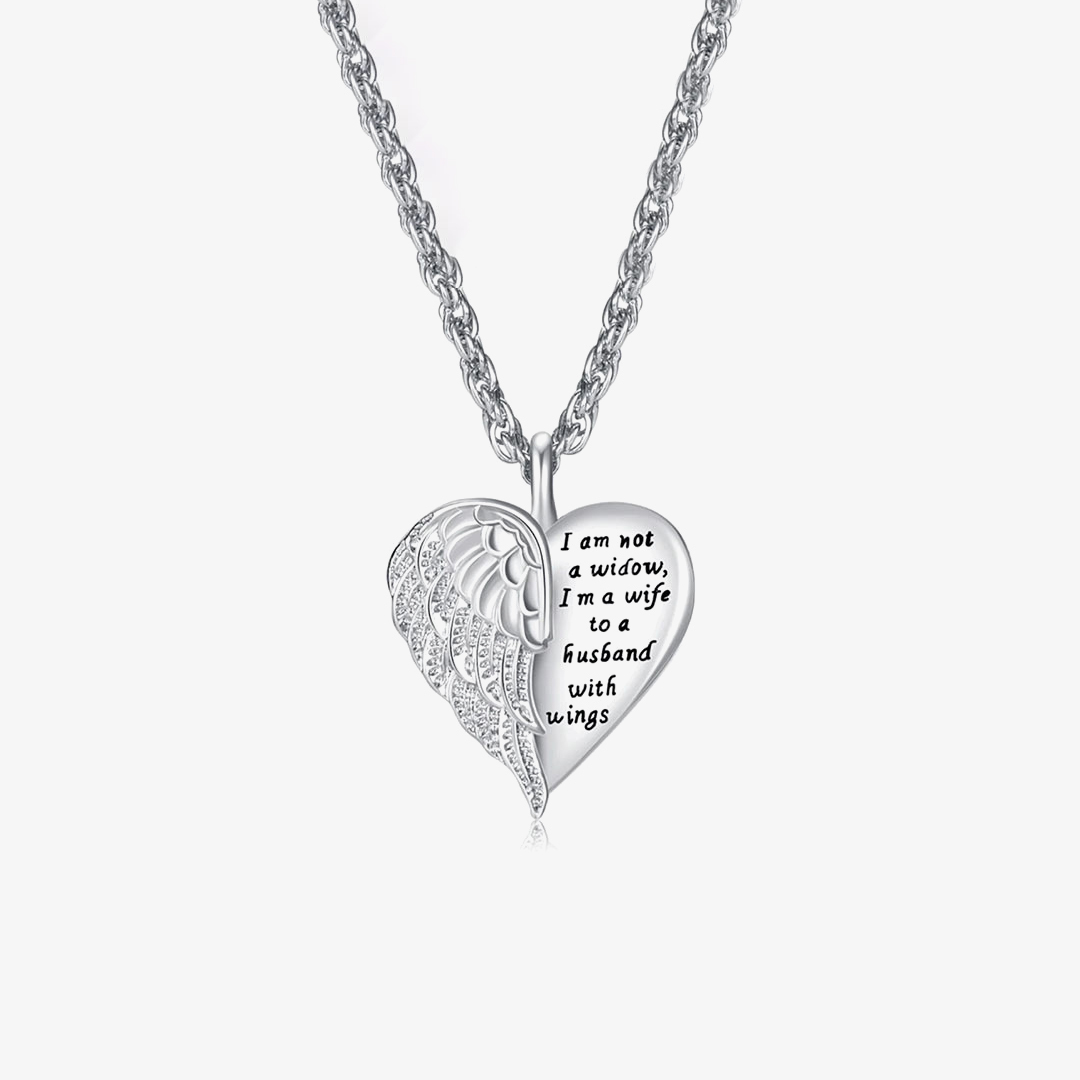 For Memories-I am a wife to a husband with wings Love Wings Engraved N