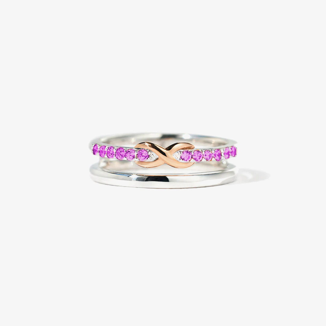 Alzheimer dementia awareness Orange Infinity Ring