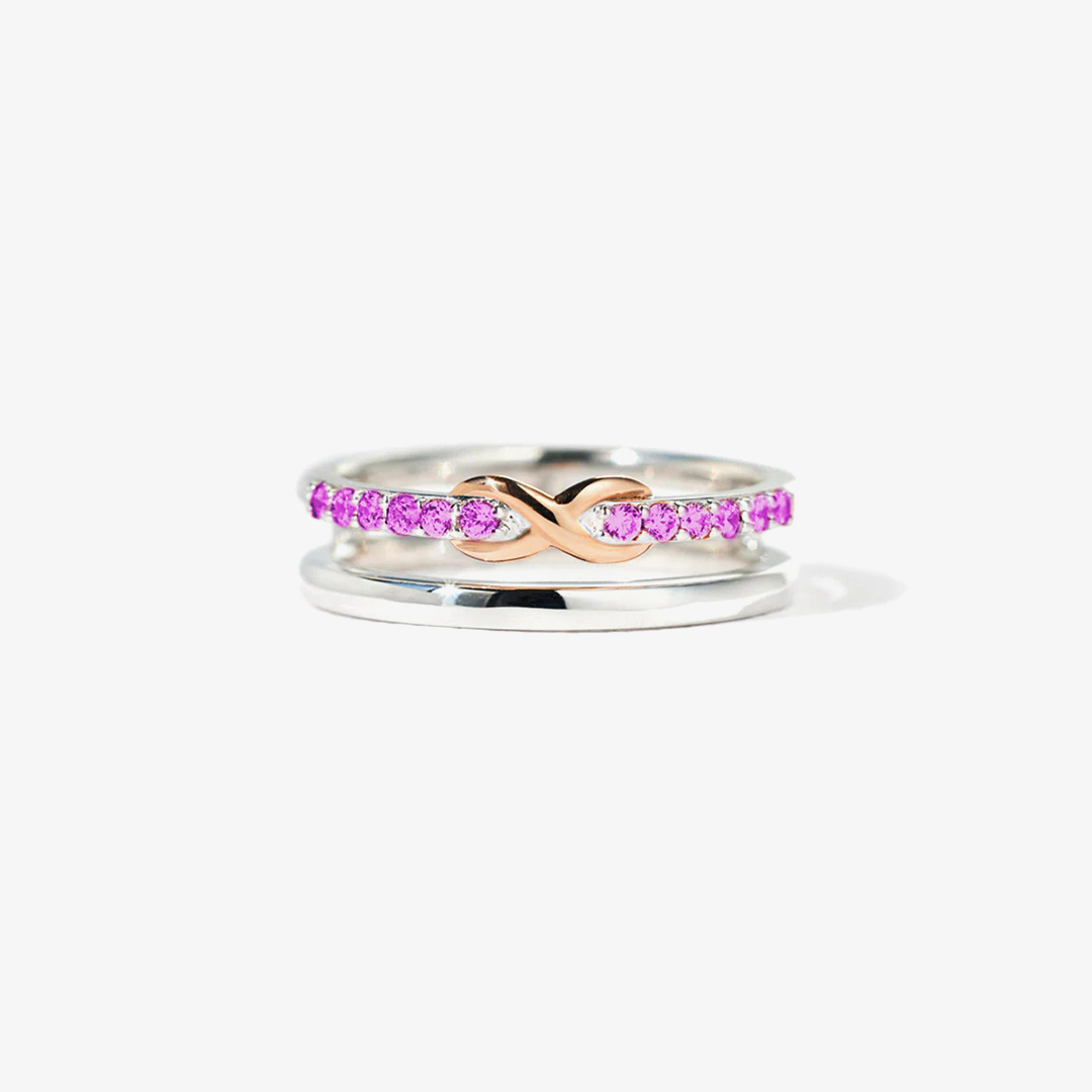 Alzheimer dementia awareness Orange Infinity Ring