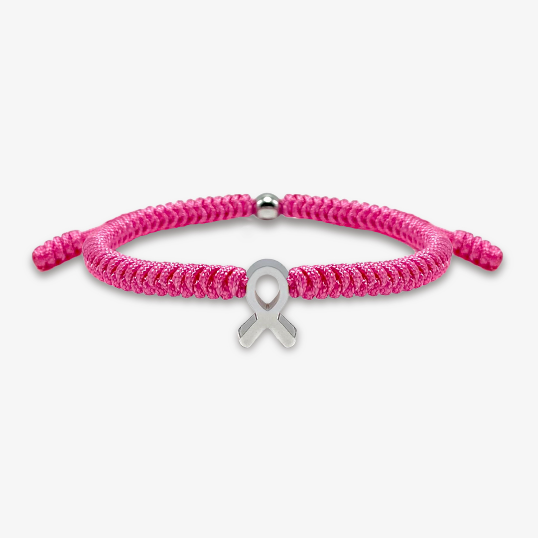 Breast Cancer Awareness Pink Ribbon Bangle Bracelets
