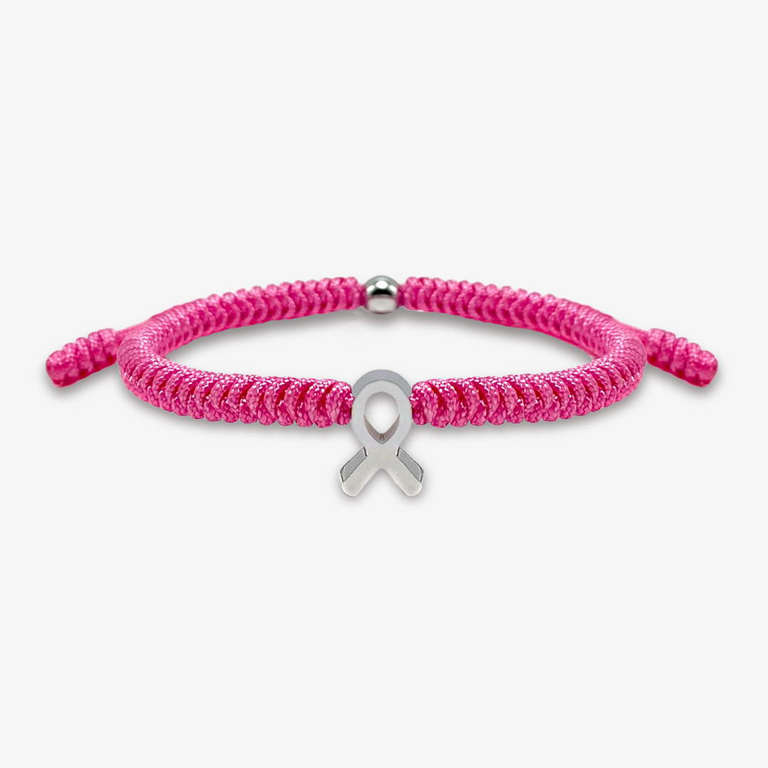 Breast Cancer Awareness Pink Ribbon Bangle Bracelets