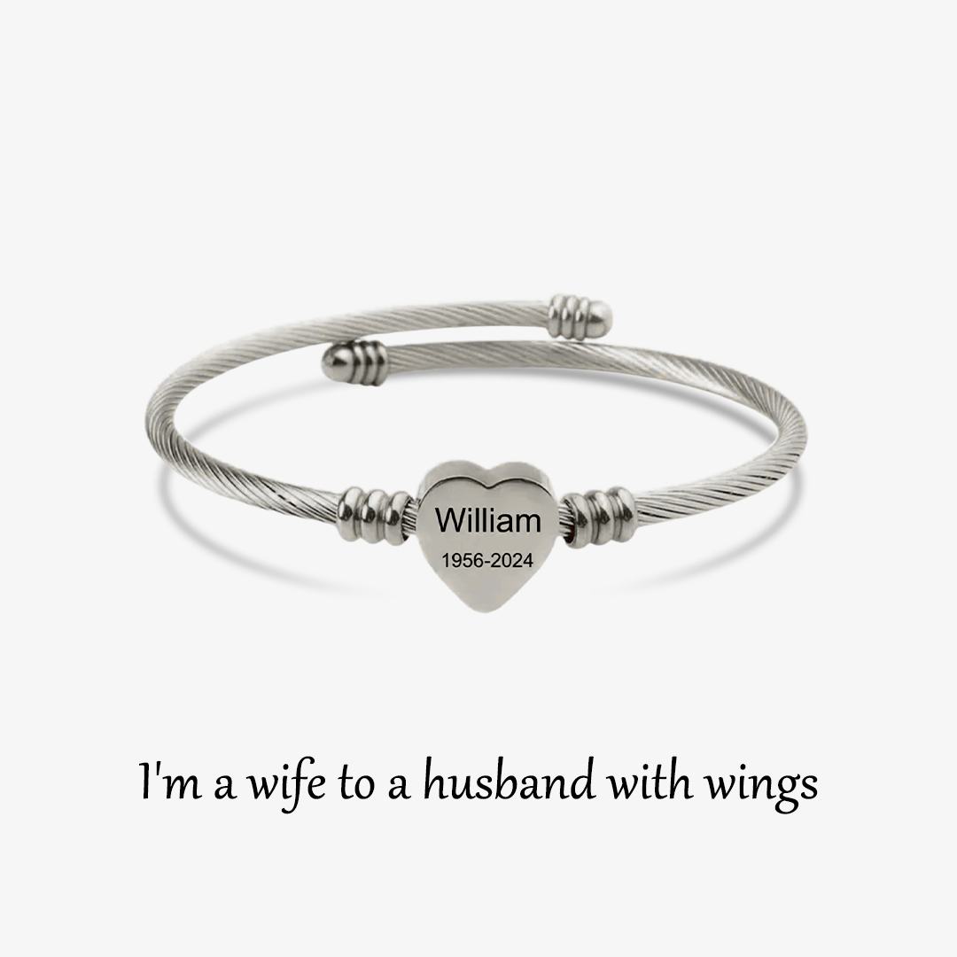 For Memorial - Missing you always Custom Name and Date Bracelet