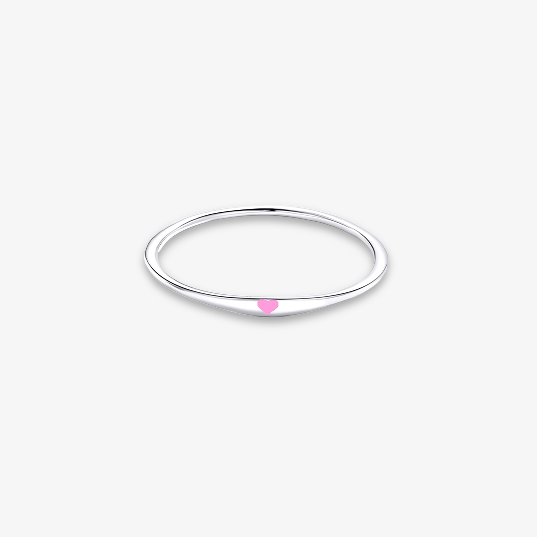 Breast Cancer Awareness I wear pink for myself heart thin ring