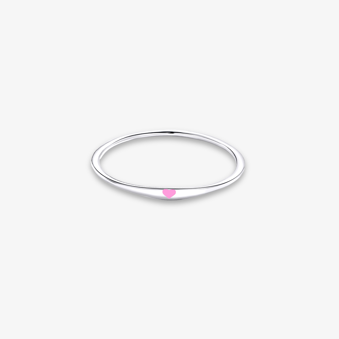 Breast Cancer Awareness I wear pink for myself heart thin ring