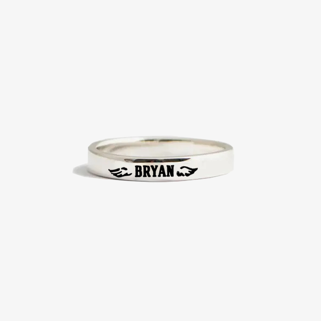 I am a mother to a son with wings- Wings name custom ring