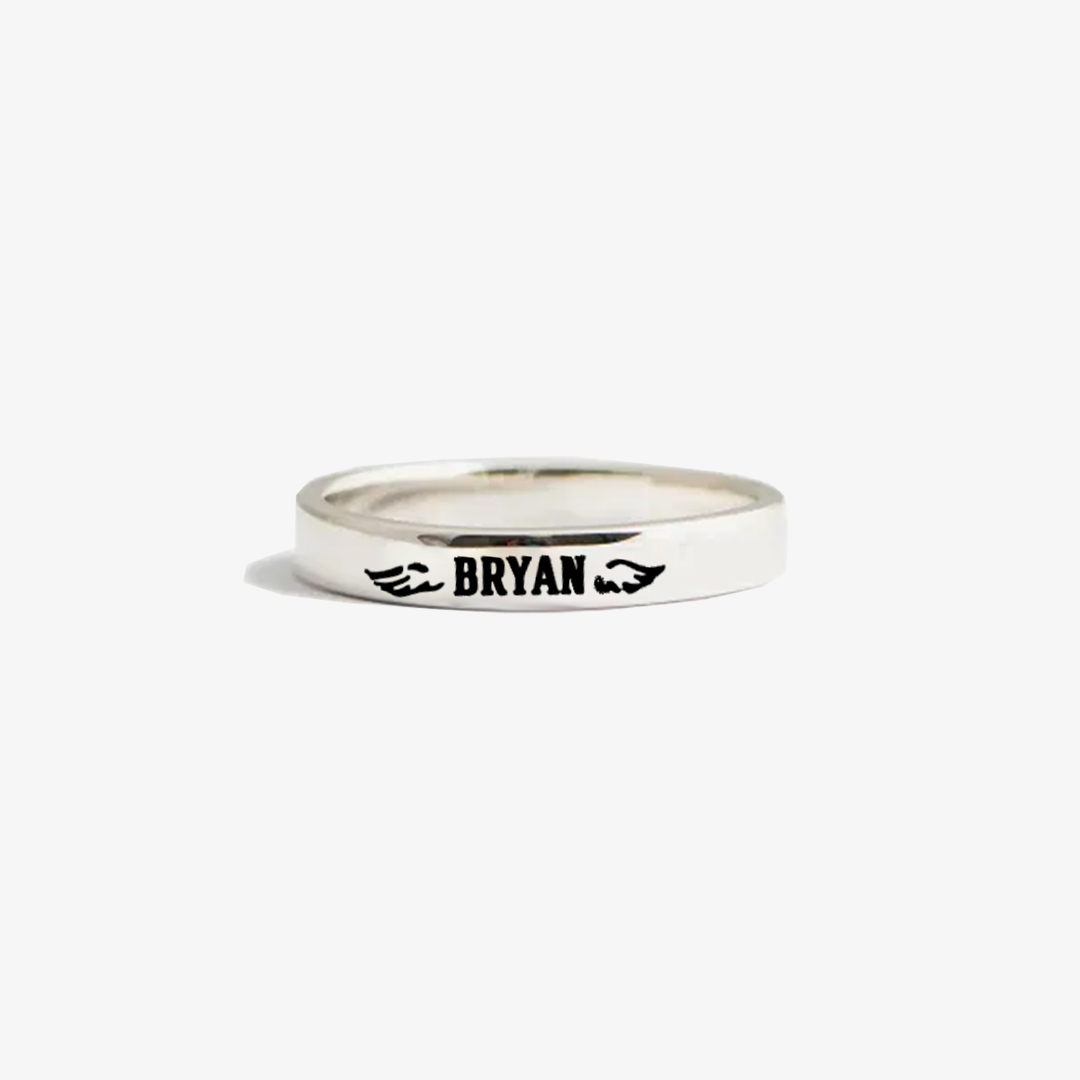 I am a mother to a son with wings- Wings name custom ring