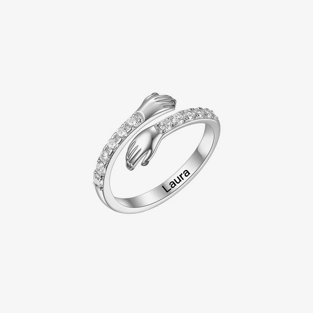 I’m A Mother To A Son With Wings Custom Name Hug Ring
