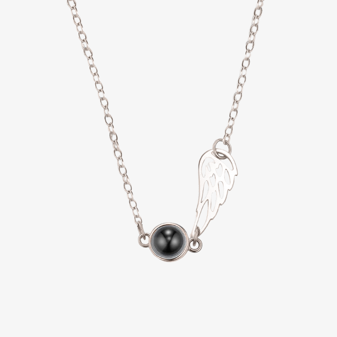 For Memorial - Wings projection photo custom necklace