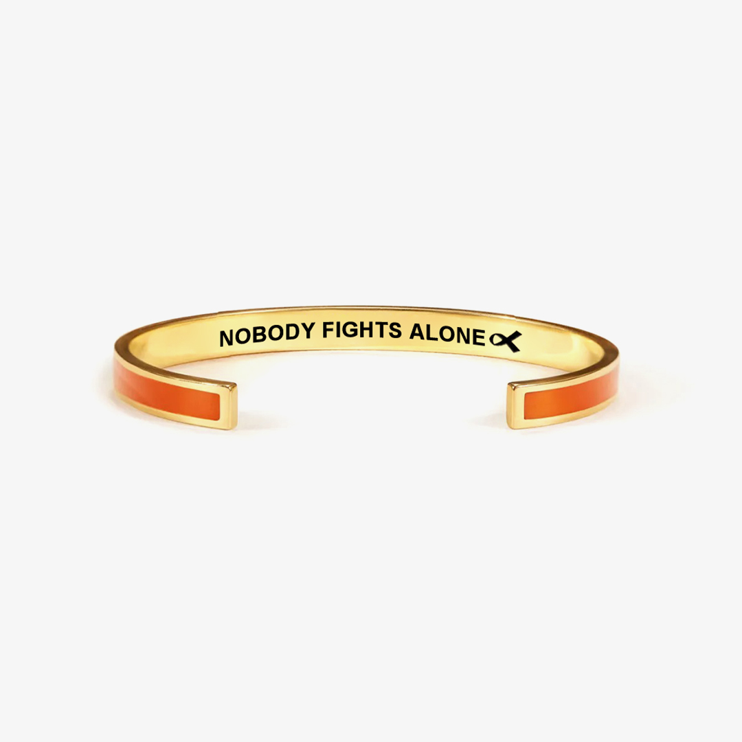 Multiple Sclerosis Awareness-For Myself Orange Color Bangle