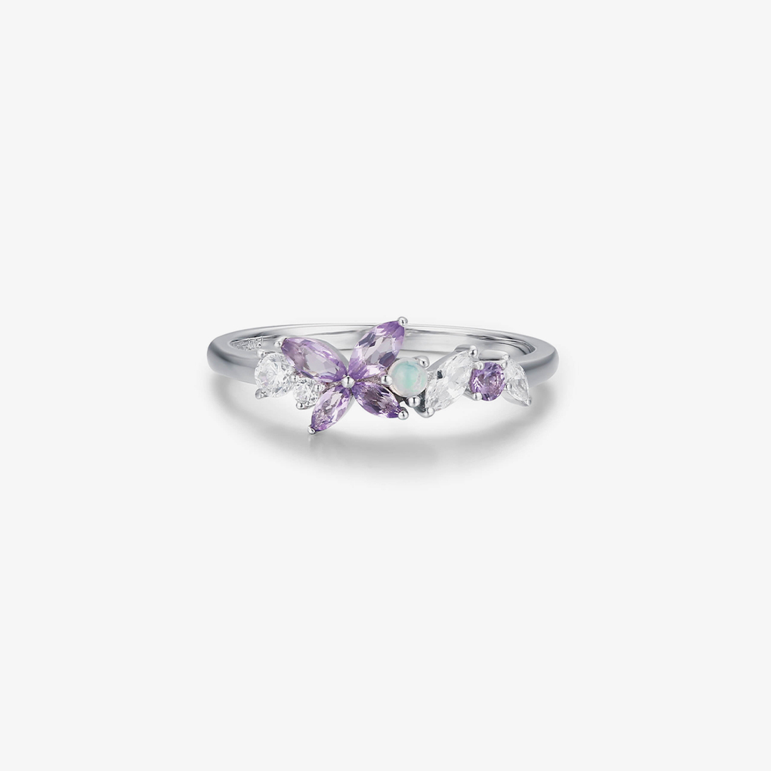 Alzheimer dementia awareness-Purple Butterfly Ring