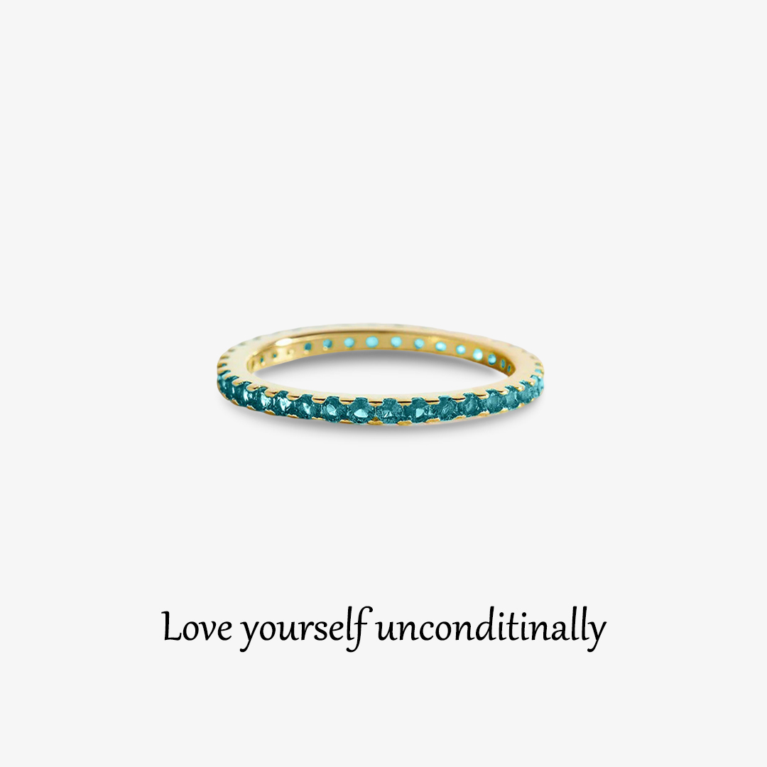 Teal Diamond Ovarian Cancer Ring