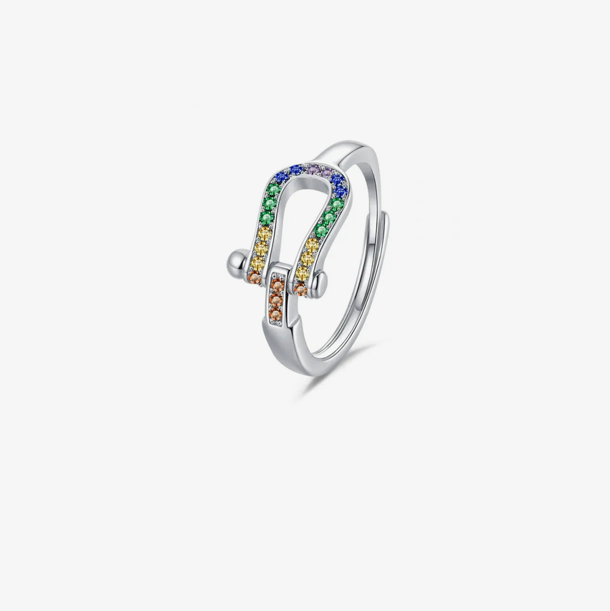 Autism Awareness-Horseshoe buckle adjustable ring