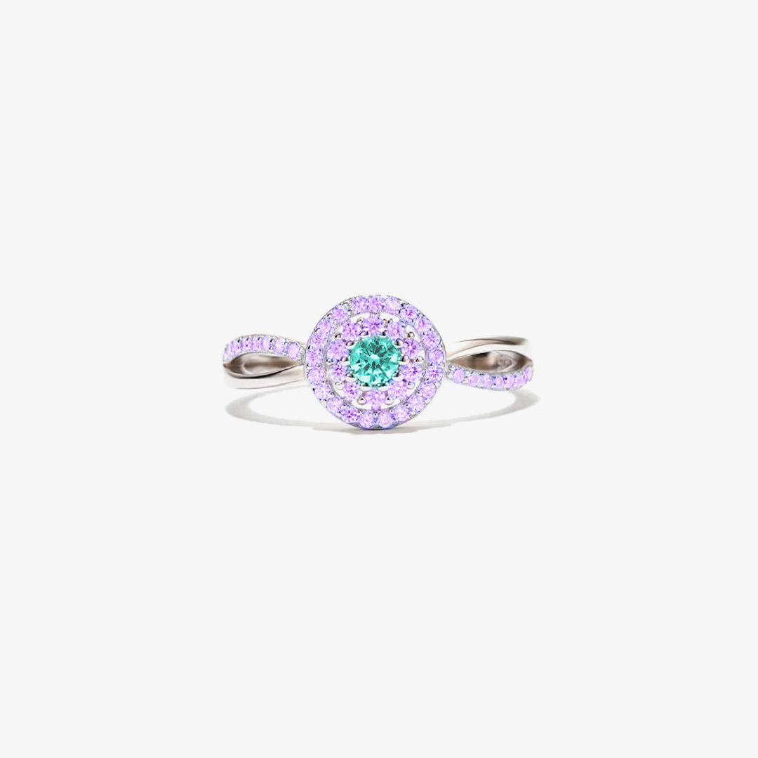 Suicide Prevention Awareness-Teal And Purple Circle Ring