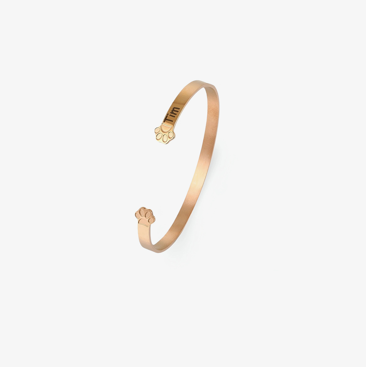 To My Furbaby in Heaven Paw print name custom bracelet