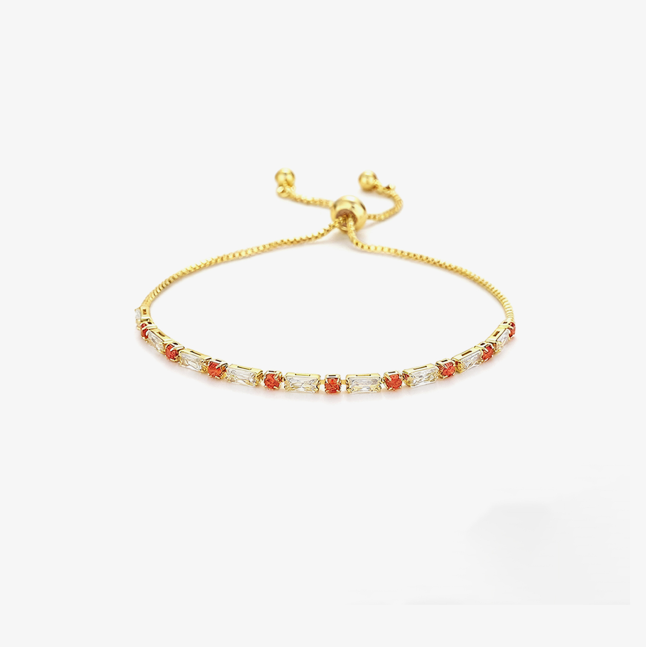 Multiple Sclerosis Awareness Orange Polka Dot Bar Bracelet