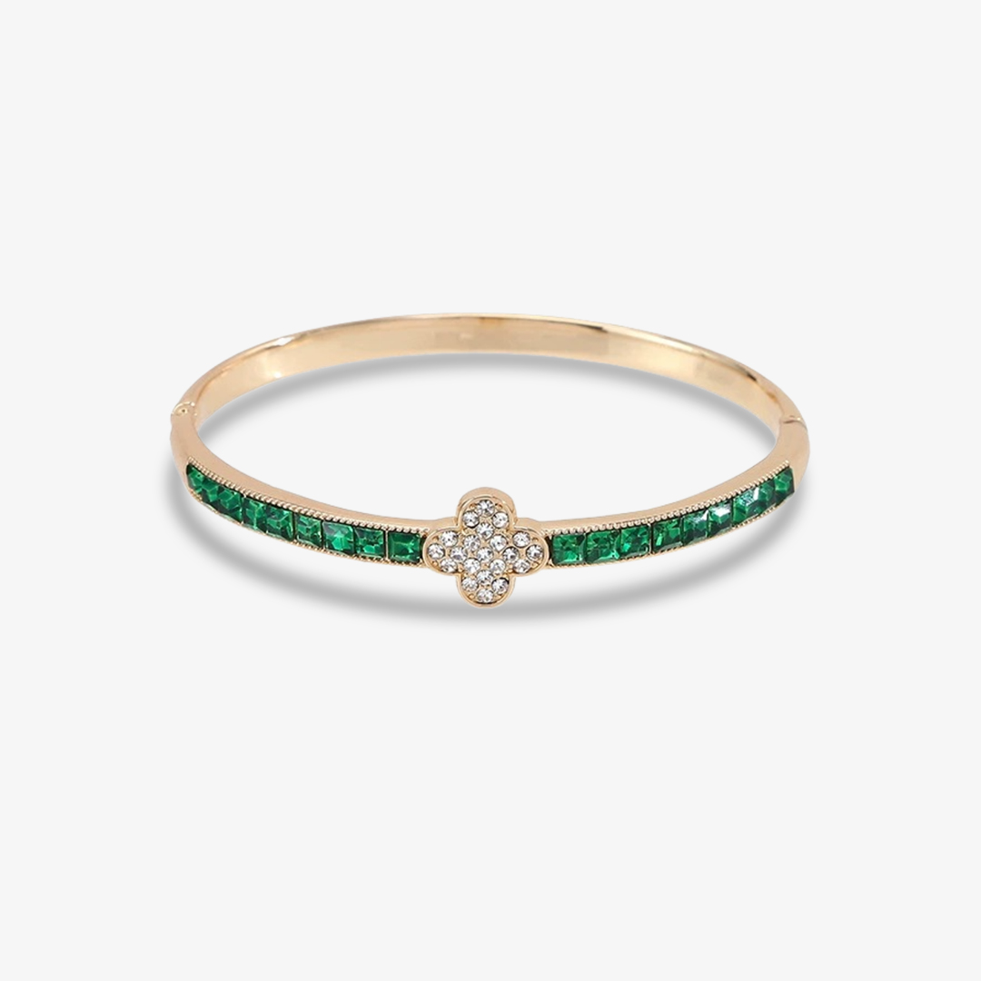 To my daughter-four-leaf clover diamond bracelet