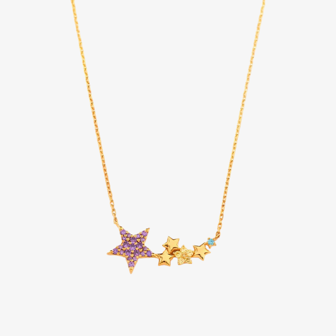 Autism Awareness-Purple Star Necklace