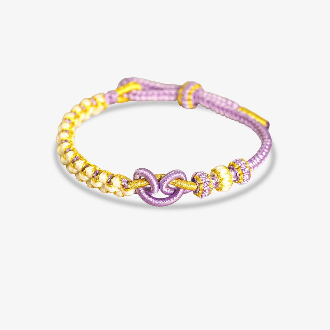 To My Granddaughter - A Link That Can Never Be Undone Peach Blossom Knot Bracelet
