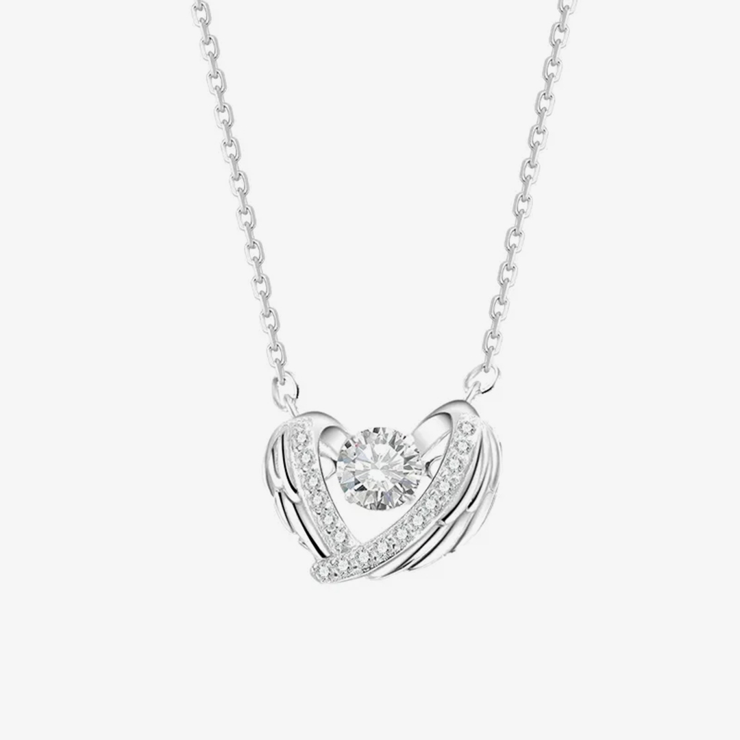 For Memorial-Guardian Heart Wings Necklace