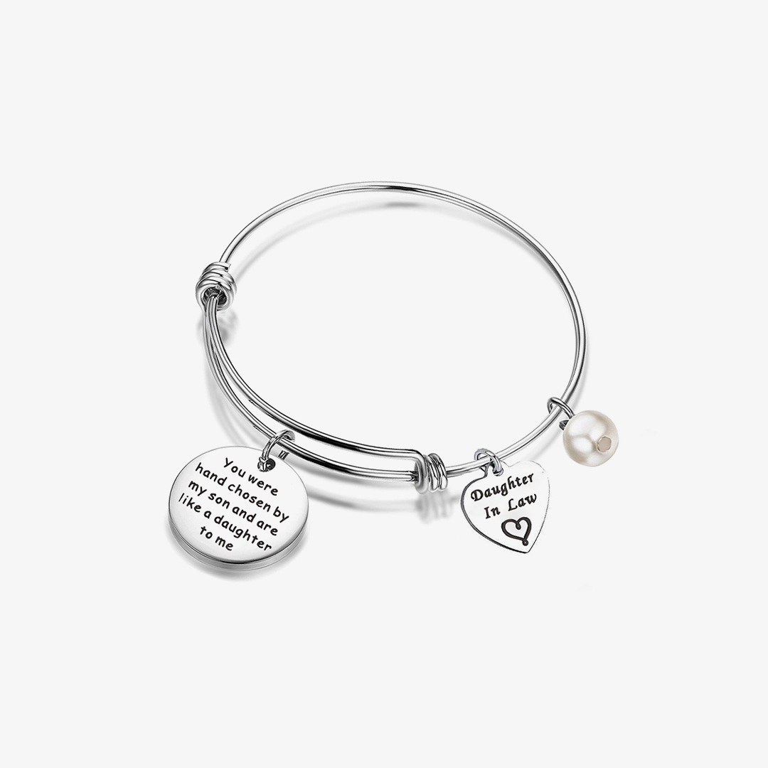To my daughter-in-heart - Marriage Made You Family Love Made You My Daughter Bangle Bracelet