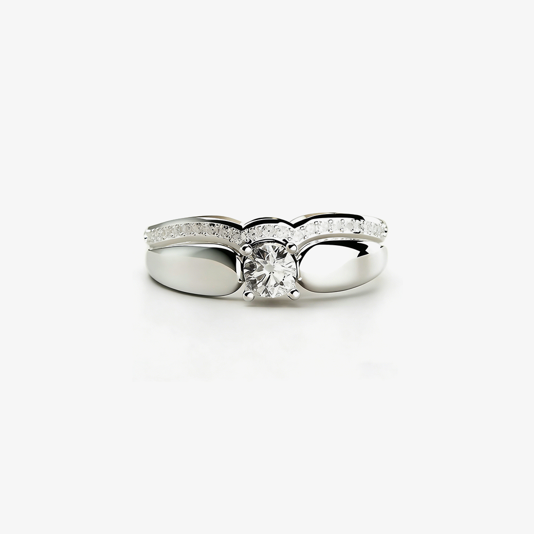 For Memorial - It’s OK Single Stone Wing Ring