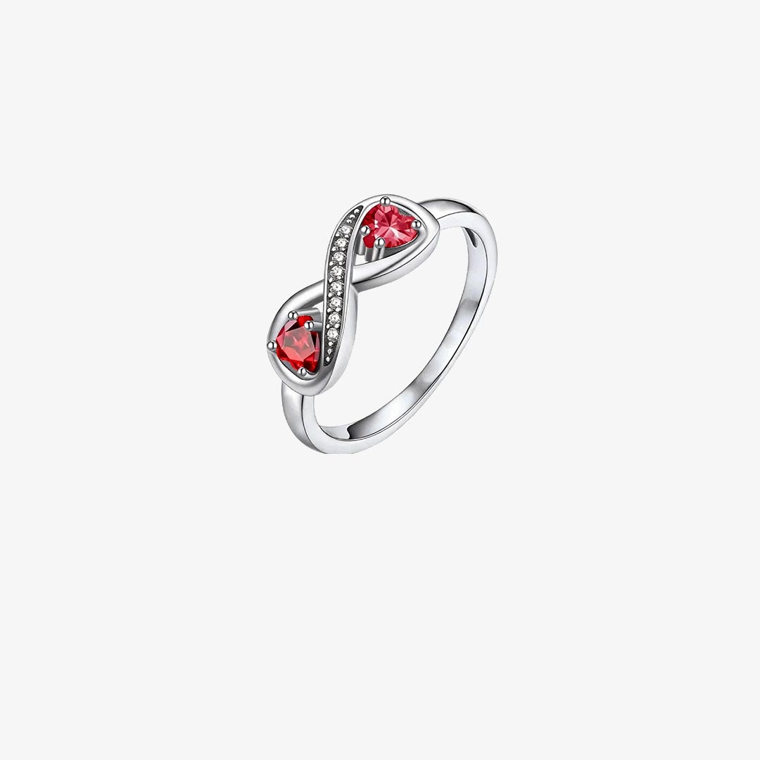 Mother&Daughter-Infinity Two Birthstone Ring
