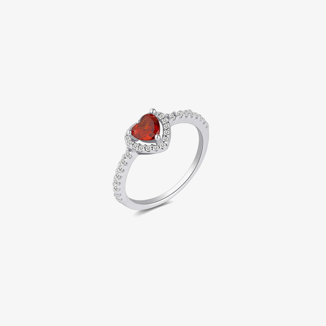 Heart Health Awareness-Red Heart Shaped Ring