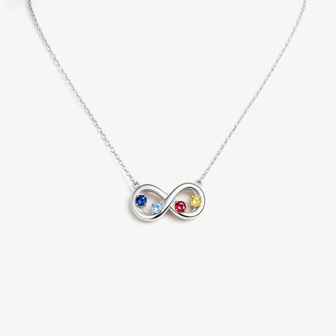 Autism Awareness Four Color Infinity Necklace