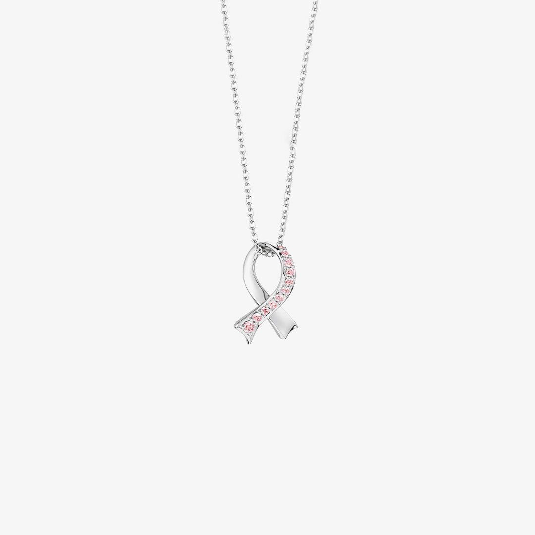 Breast Cancer Awareness-Pink Ribbon Necklace