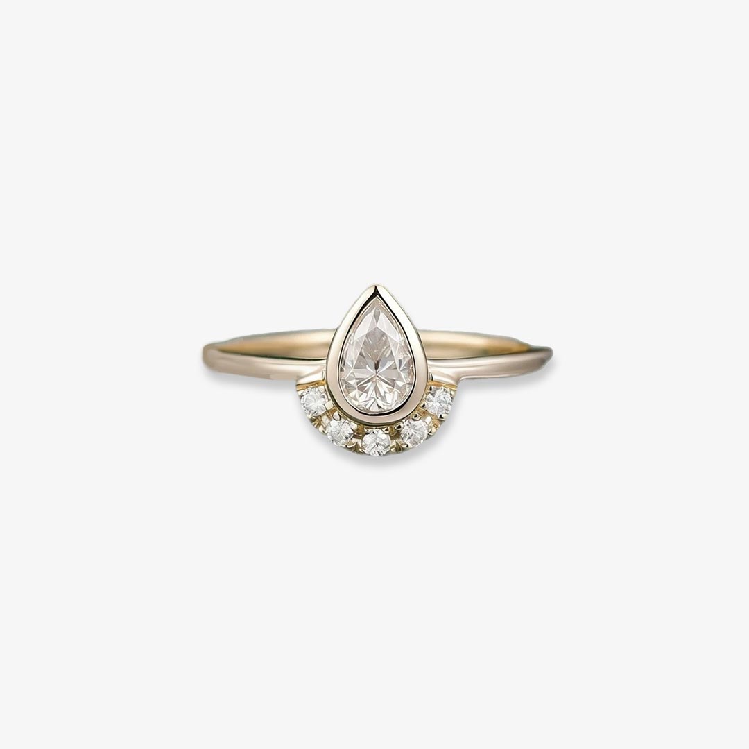 For Self -Teardrop-Edged Diamond Ring