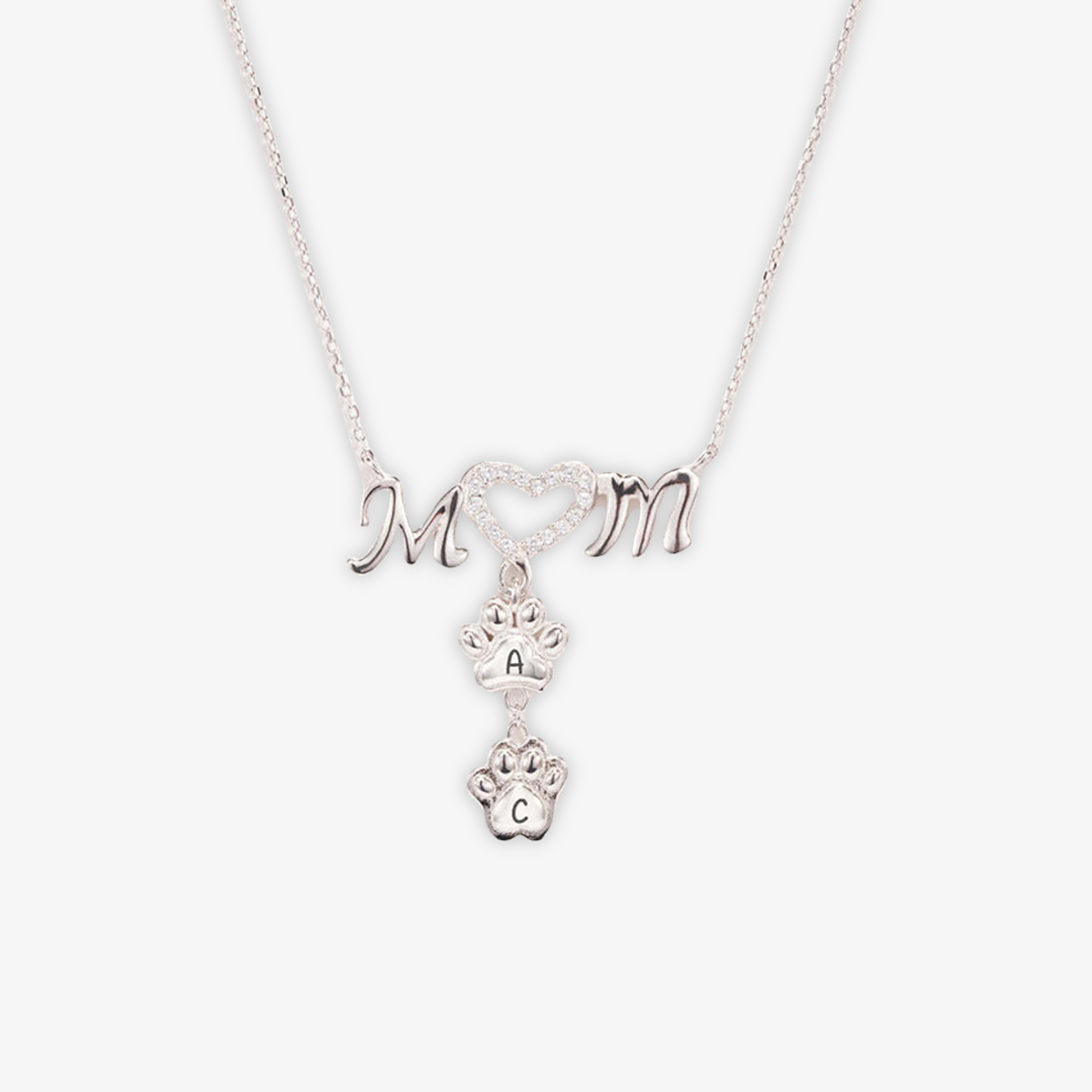 My Angel Is Always Near By Personalized 1-10 Paw Furry Mom Necklace