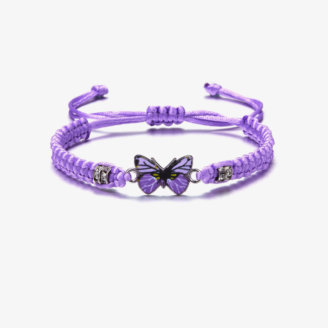 Alzheimer Dementia Awareness Butterfly Bracelet