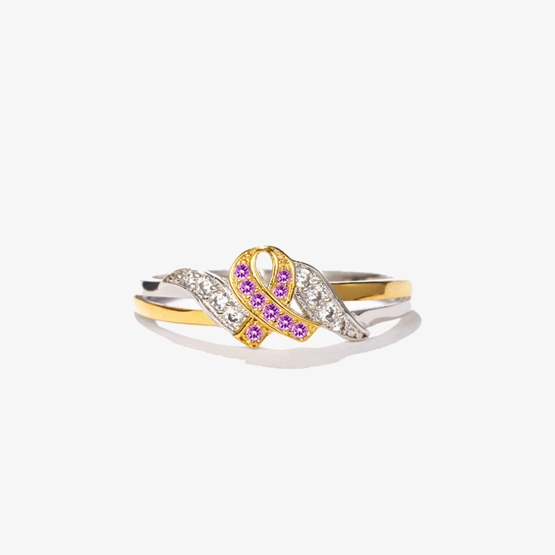 Purple ribbon ring to raise awareness of Alzheimer's disease