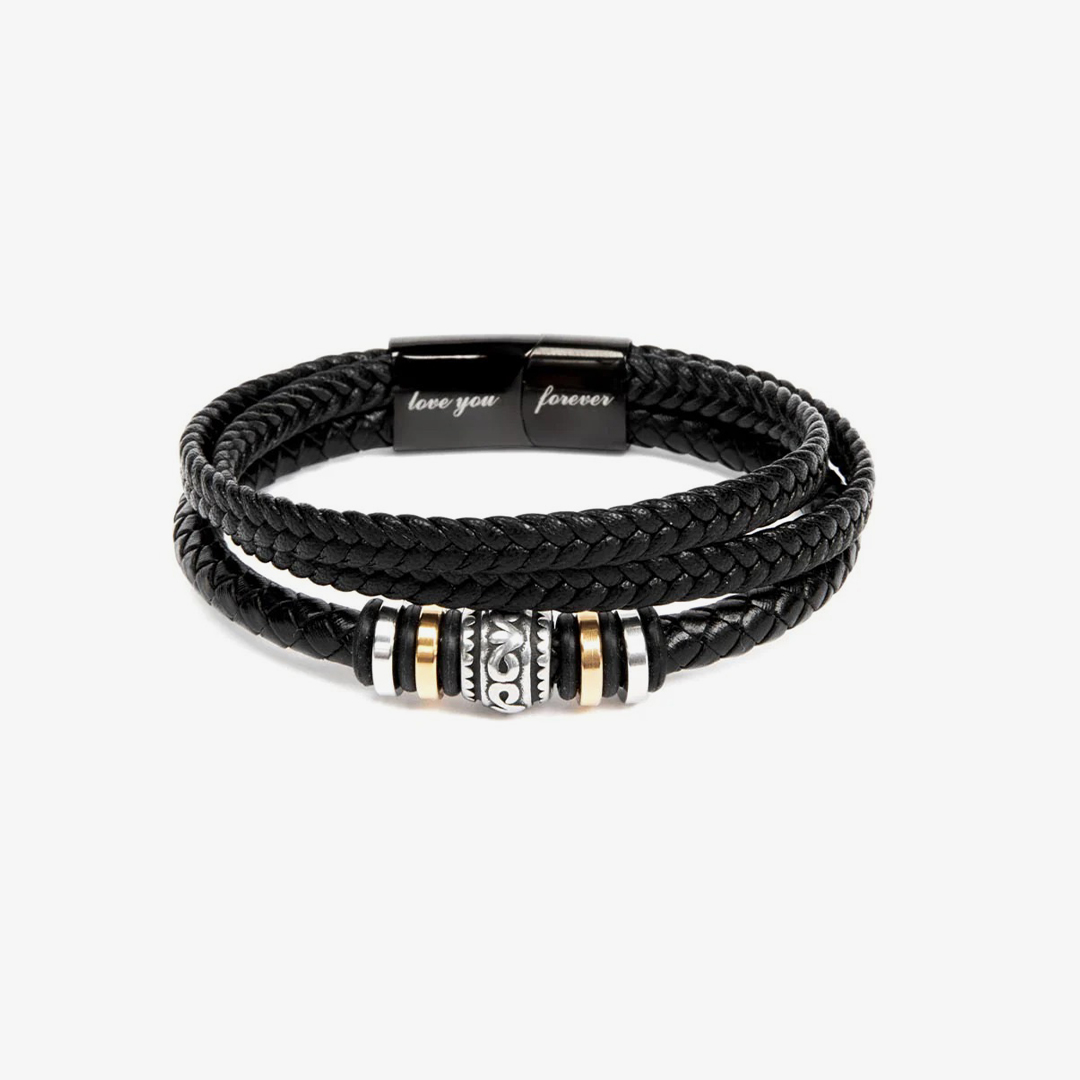Dog Memorial Gift for Grieving Dog Dad: A leather bracelet to comfort and honor his beloved dog in heaven.