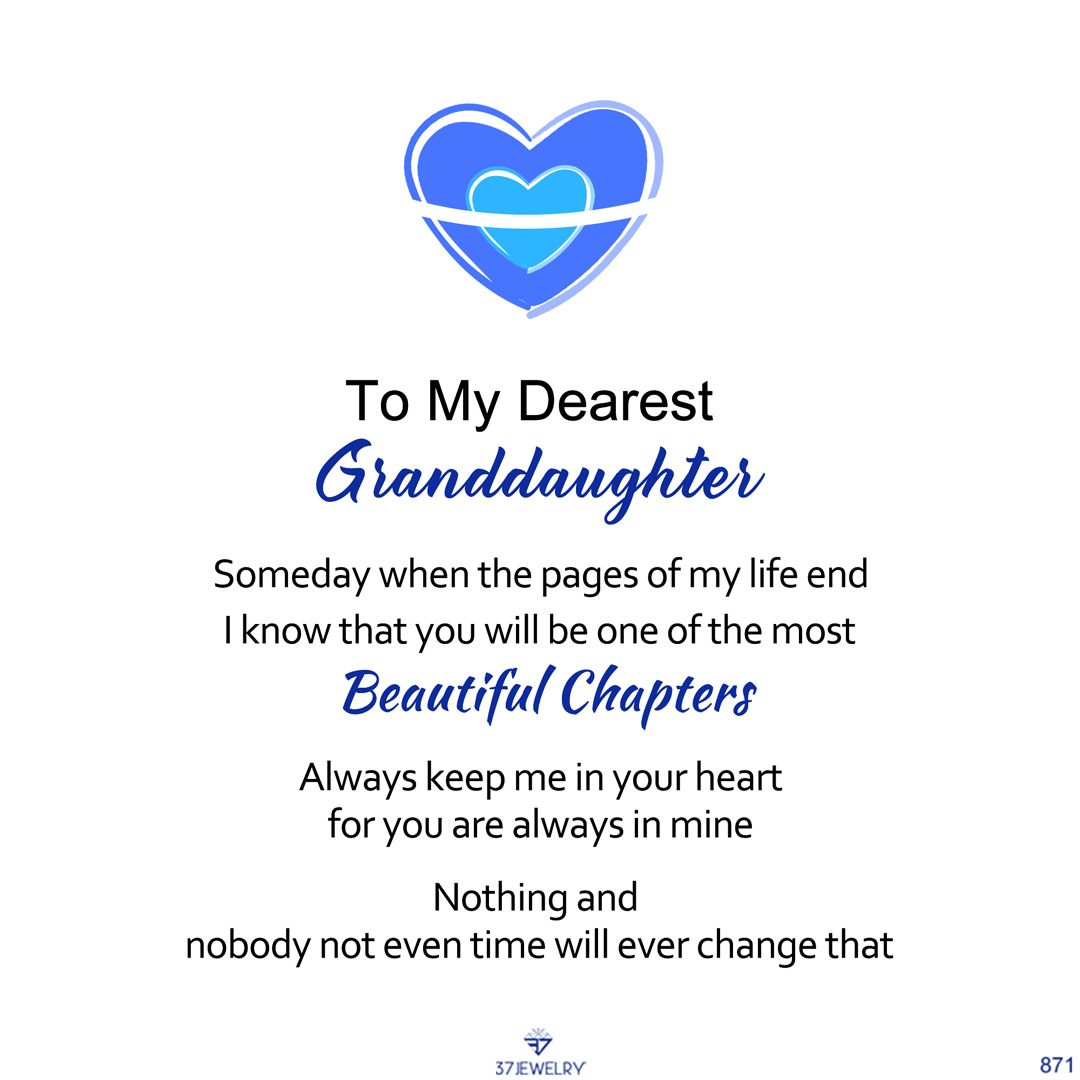 For granddaughter- S925 Always Keep Me in Your Heart for You are always in Mine Knot Infinity Necklace