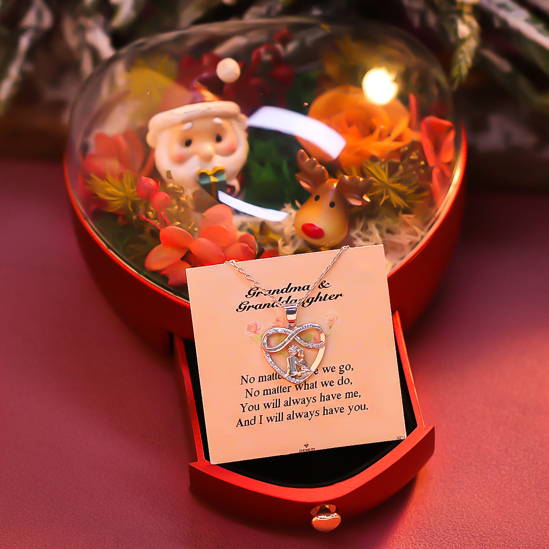 For Granddaughter - S925 You Will Always Have Me And I Will Always Have You Heart Necklace