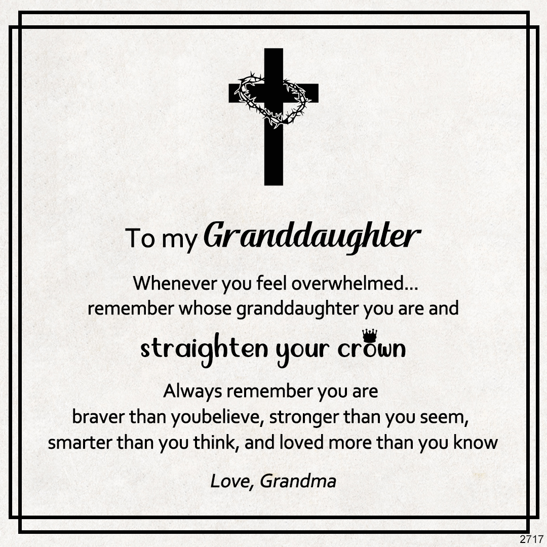 To My Granddaughter-Double Open Crown Ring