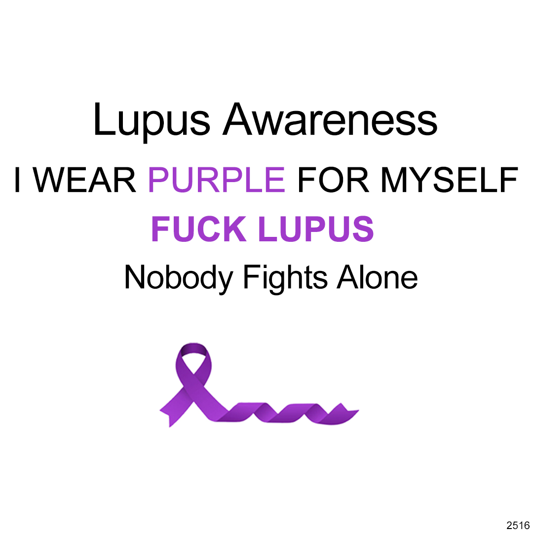 Lupus Awareness Gift Purple Half Eternity Ring