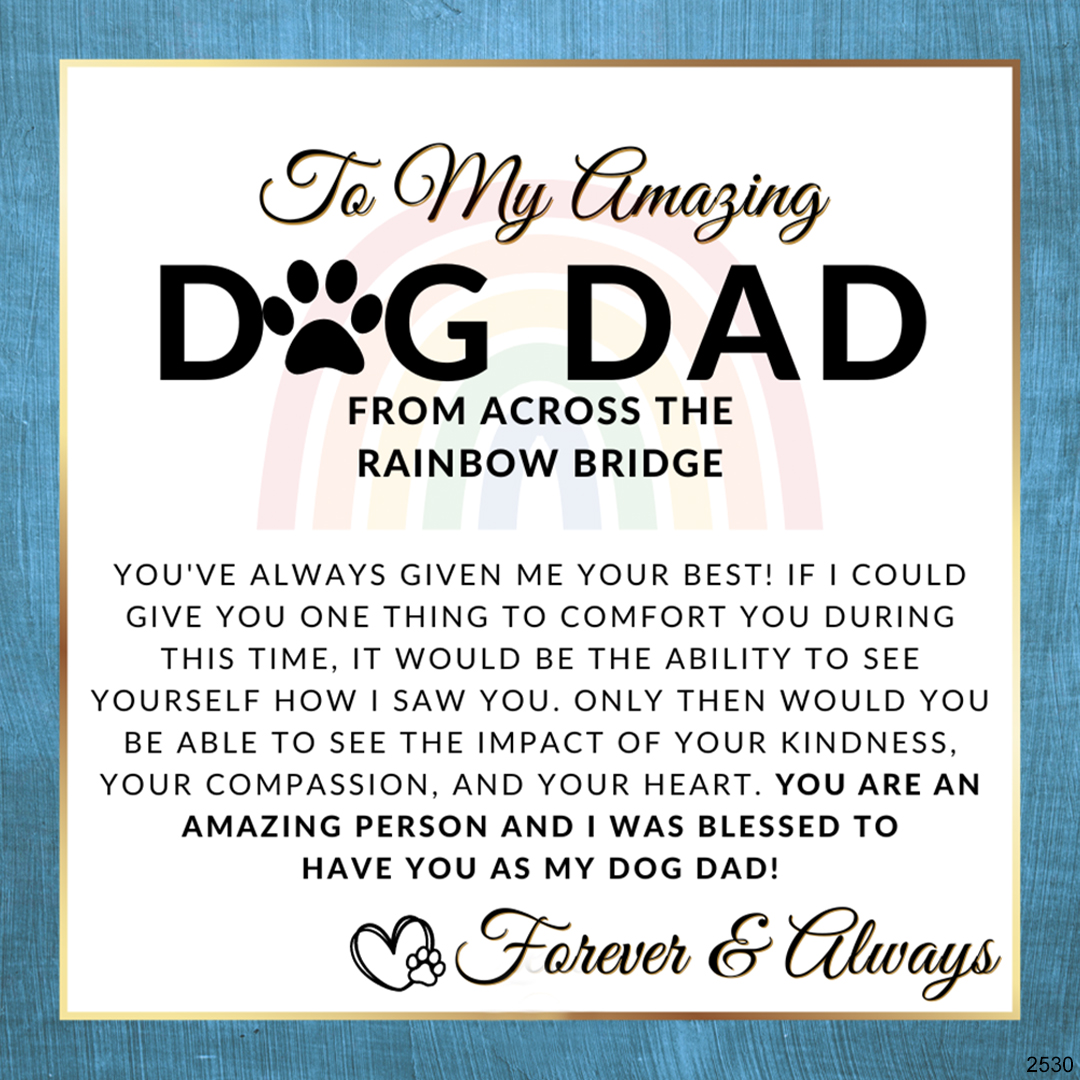 Dog Memorial Gift for Grieving Dog Dad: A leather bracelet to comfort and honor his beloved dog in heaven.